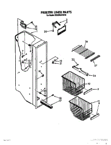 05 - Freezer Liner parts for Whirlpool Refrigerator ED22RQXXW00 from AppliancePartsPros.com