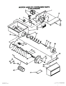 06 - Motor And Ice Container parts for Whirlpool Refrigerator ED22RQXXW00 from AppliancePartsPros.com