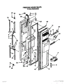08 - Freezer Door parts for Whirlpool Refrigerator ED22RQXXW00 from AppliancePartsPros.com