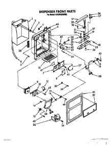 09 - Dispenser Front parts for Whirlpool Refrigerator ED22RQXXW00 from AppliancePartsPros.com