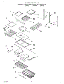 07 - Shelf, Lit / Optional parts for Whirlpool Refrigerator EB22DKXFN00 from AppliancePartsPros.com
