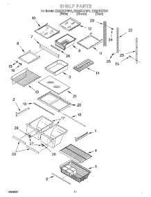 07 - Shelf, Lit / Optional parts for Whirlpool Refrigerator EB22DKXFW01 from AppliancePartsPros.com