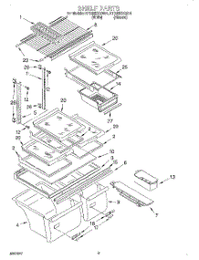 05 - Shelf, Lit / Optional parts for Whirlpool Refrigerator ET19RKXGN01 from AppliancePartsPros.com
