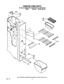 04 - Freezer Liner parts for Whirlpool Refrigerator ED20PKXYG00 from AppliancePartsPros.com