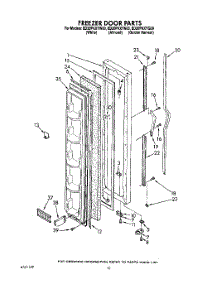 06 - Freezer Door parts for Whirlpool Refrigerator ED20PKXYG00 from AppliancePartsPros.com