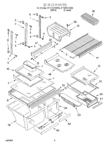 03 - Shelf parts for Whirlpool Refrigerator GT19DKXGW00 from AppliancePartsPros.com