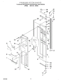 07 - Freezer Door parts for Whirlpool Refrigerator ED20DBXEW00 from AppliancePartsPros.com