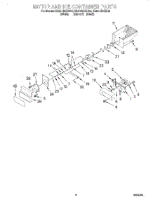 05 - Motor And Ice Container parts for Whirlpool Refrigerator ED20DBXEN00 from AppliancePartsPros.com