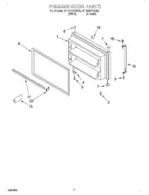 06 - Freezer Door, Lit / Optional parts for Whirlpool Refrigerator GT19DKXGN00 from AppliancePartsPros.com