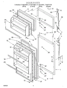 02 - Door parts for Whirlpool Refrigerator ET14JKYGW01 from AppliancePartsPros.com