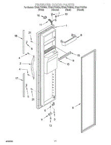 07 - Freezer Door parts for Whirlpool Refrigerator ED25LFXGT00 from AppliancePartsPros.com