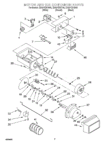 05 - Motor And Ice Container parts for Whirlpool Refrigerator ED22PEXHB00 from AppliancePartsPros.com