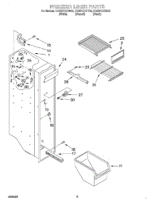 04 - Freezer Liner parts for Whirlpool Refrigerator ED25PEXHT00 from AppliancePartsPros.com