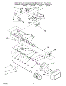 05 - Motor And Ice Container parts for Whirlpool Refrigerator GD27DFXFT02 from AppliancePartsPros.com