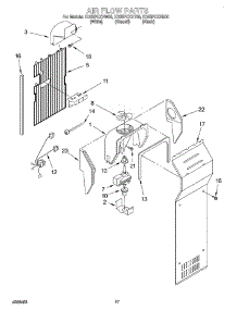 10 - Air Flow parts for Whirlpool Refrigerator ED25PEXHT00 from AppliancePartsPros.com