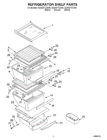 03 - Refrigerator Shelf parts for Whirlpool Refrigerator GD25BFCHB00 from AppliancePartsPros.com