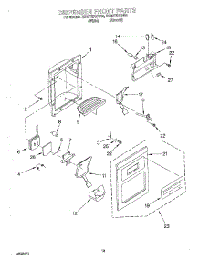 08 - Dispenser Front parts for Whirlpool Refrigerator ED22TEXHW00 from AppliancePartsPros.com