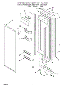 06 - Refrigerator Door parts for Whirlpool Refrigerator GD25BFCHT00 from AppliancePartsPros.com