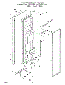 07 - Freezer Door parts for Whirlpool Refrigerator GD25BFCHT00 from AppliancePartsPros.com