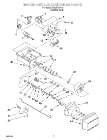 05 - Motor And Ice Container parts for Whirlpool Refrigerator GD25SFCHS10 from AppliancePartsPros.com