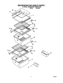 03 - Refrigerator Shelf parts for Whirlpool Refrigerator ED25TEXHN00 from AppliancePartsPros.com