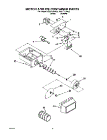 05 - Motor And Ice Container parts for Whirlpool Refrigerator ED25TEXHN00 from AppliancePartsPros.com