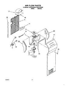 10 - Air Flow parts for Whirlpool Refrigerator ED25TEXHN00 from AppliancePartsPros.com