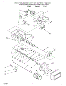 06 - Motor And Ice Container parts for Whirlpool Refrigerator ED22CQXFW01 from AppliancePartsPros.com