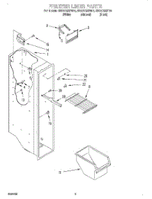 04 - Freezer Liner parts for Whirlpool Refrigerator ED22CQXFB01 from AppliancePartsPros.com