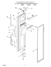 08 - Freezer Door parts for Whirlpool Refrigerator ED22CQXFW01 from AppliancePartsPros.com