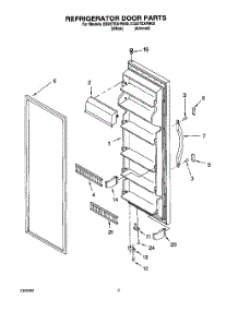 06 - Refrigerator Door parts for Whirlpool Refrigerator ED25TEXHW00 from AppliancePartsPros.com