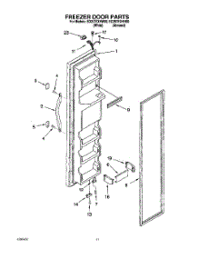 07 - Freezer Door parts for Whirlpool Refrigerator ED25TEXHW00 from AppliancePartsPros.com