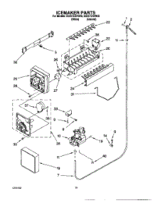 12 - Icemaker, Optional parts for Whirlpool Refrigerator ED25TEXHW00 from AppliancePartsPros.com