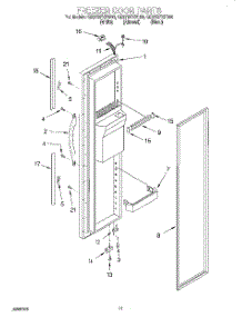 07 - Freezer Door parts for Whirlpool Refrigerator GD27DFXFN00 from AppliancePartsPros.com