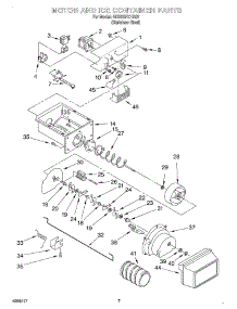 05 - Motor And Ice Container parts for Whirlpool Refrigerator GD25SFXHS02 from AppliancePartsPros.com