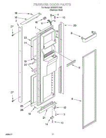 07 - Freezer Door parts for Whirlpool Refrigerator GD25SFXHS02 from AppliancePartsPros.com