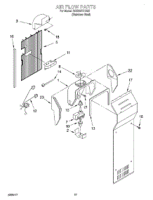 10 - Air Flow parts for Whirlpool Refrigerator GD25SFXHS02 from AppliancePartsPros.com