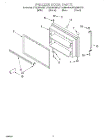 06 - Freezer Door, Optional parts for Whirlpool Refrigerator GT22DMXGB01 from AppliancePartsPros.com