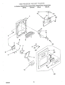 09 - Dispenser Front parts for Whirlpool Refrigerator GD22DFXFN02 from AppliancePartsPros.com