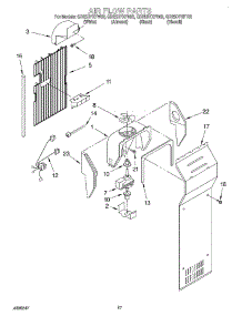 10 - Air Flow parts for Whirlpool Refrigerator GD25DFXFN02 from AppliancePartsPros.com