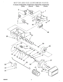 06 - Motor And Ice Container parts for Whirlpool Refrigerator GD22DFXFW02 from AppliancePartsPros.com