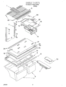 05 - Shelf, Optional parts for Whirlpool Refrigerator ET18HPXHW00 from AppliancePartsPros.com