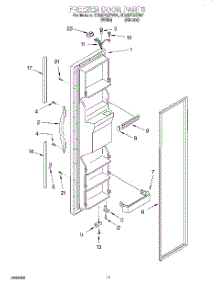 08 - Freezer Door parts for Whirlpool Refrigerator ED22PQXFW01 from AppliancePartsPros.com