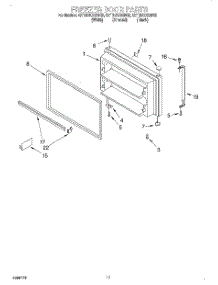 06 - Freezer Door, Lit / Optional parts for Whirlpool Refrigerator GT19DKXGW02 from AppliancePartsPros.com