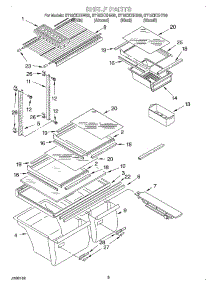 05 - Shelf, Lit / Optional parts for Whirlpool Refrigerator ET18CKXHW00 from AppliancePartsPros.com
