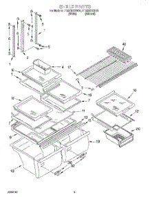 03 - Shelf parts for Whirlpool Refrigerator ET22RKXGW01 from AppliancePartsPros.com