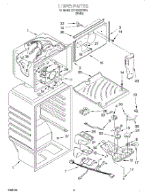 03 - Liner parts for Whirlpool Refrigerator ET18SCRFW04 from AppliancePartsPros.com