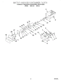 05 - Motor And Ice Container parts for Whirlpool Refrigerator ED20DFXEW00 from AppliancePartsPros.com