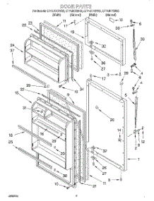 02 - Door parts for Whirlpool Refrigerator ET14JKXGW02 from AppliancePartsPros.com