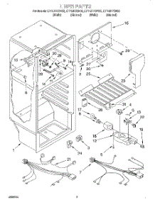 03 - Liner, Lit / Optional parts for Whirlpool Refrigerator ET14JKXGW02 from AppliancePartsPros.com